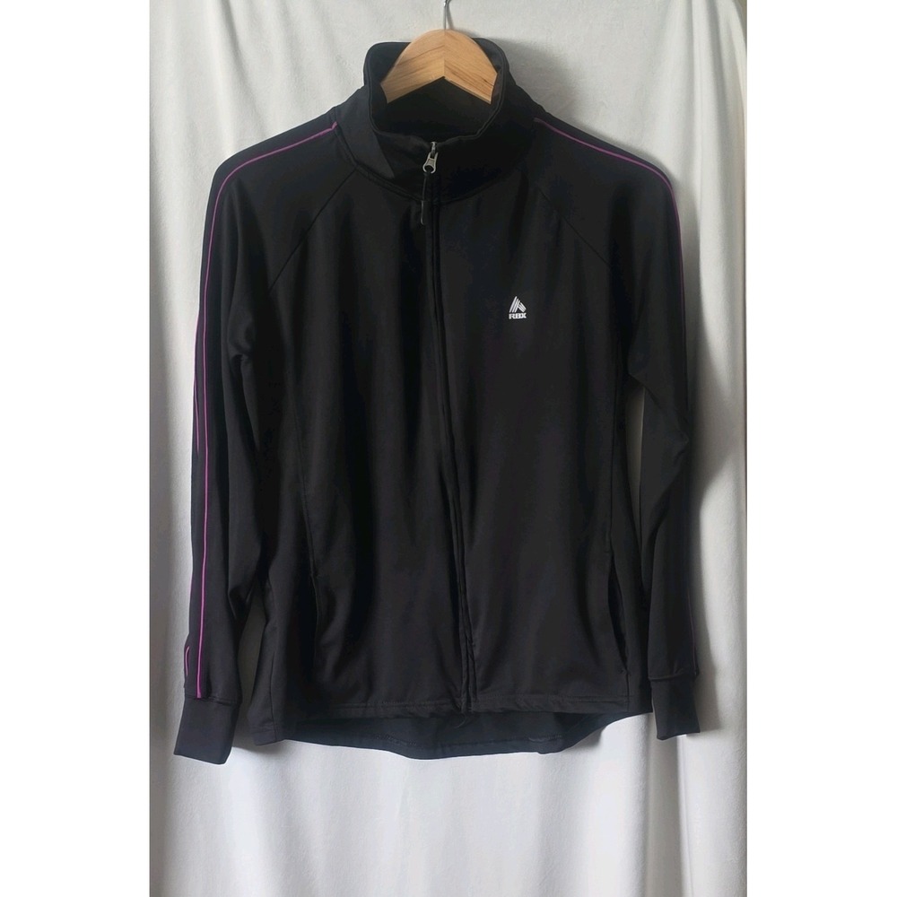 RBX Performance Women's Black Purple Full Zip Track Jacket L Running Activewear